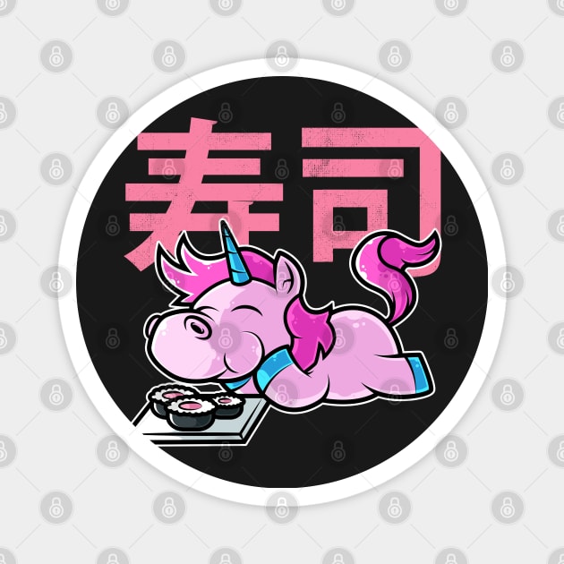 Unicorn Sushi Nigiri Kawaii Neko Anime Japanese graphic Magnet by theodoros20